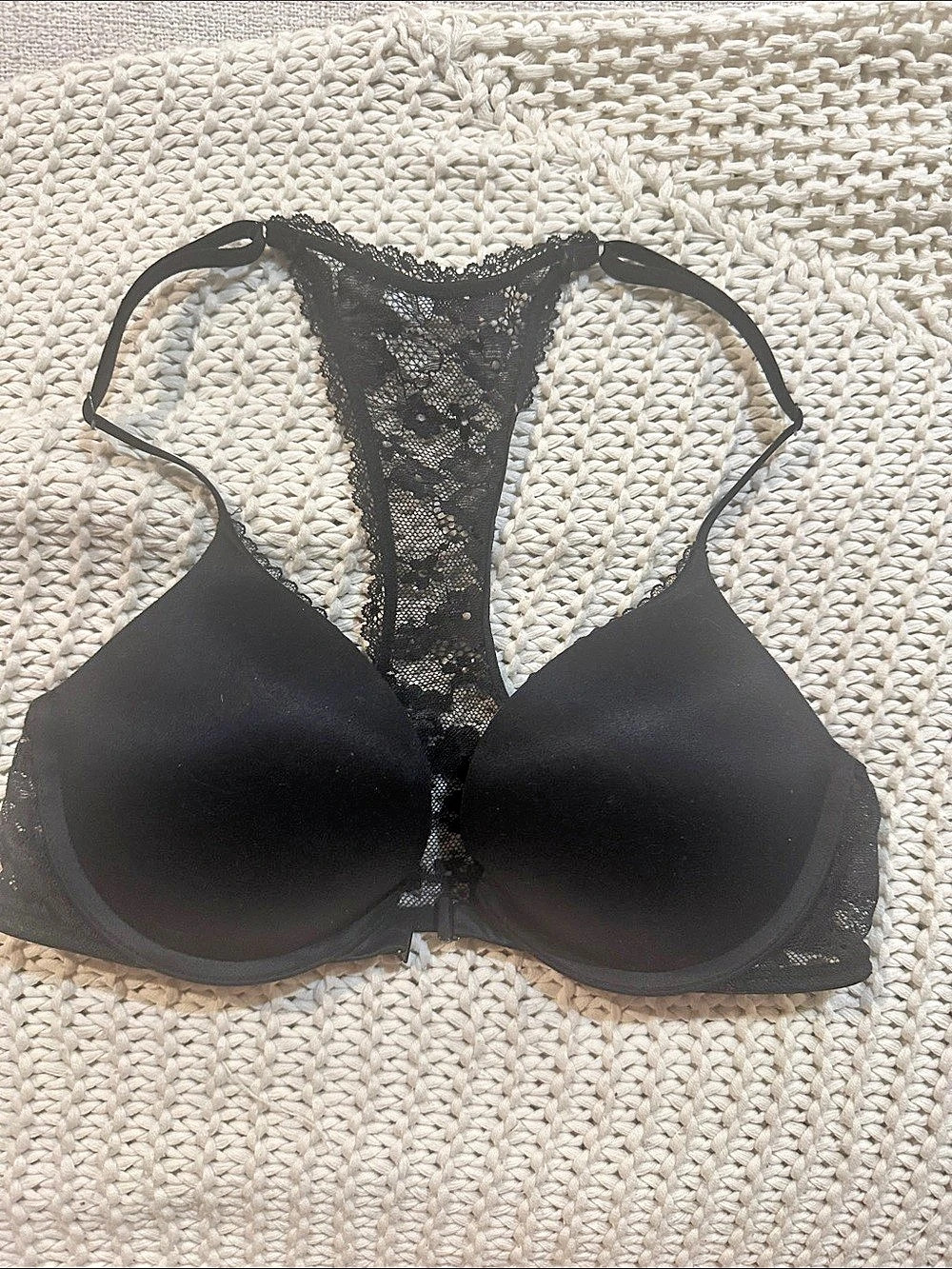 Victoria's Secret Push-Up Racerback Bra Black 34C